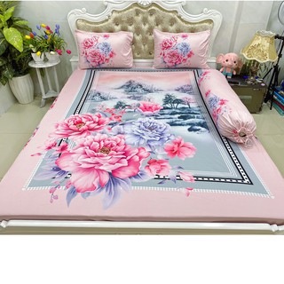 BỘ DRAP THUN LẠNH Ý 5D THÁI LAN CAO CẤP NHIỀU MẪU (INBOX CHỌN MẪU)