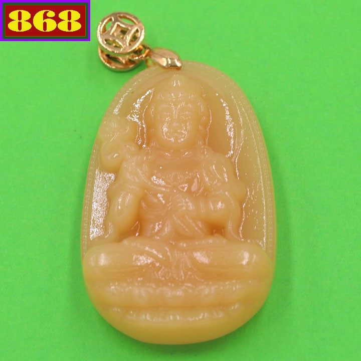 Mặt Phật Đại Thế Chí Bồ Tát màu vàng 4.3 cm MTVO4 - Hộ mệnh người tuổi Ngọ