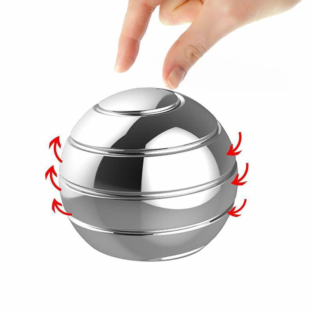 Desktop Decompression Finger Gyroscope Rotating Gyro Spherical Desk Gyroscope Desk Toy Optical Illusion Flowing Finger