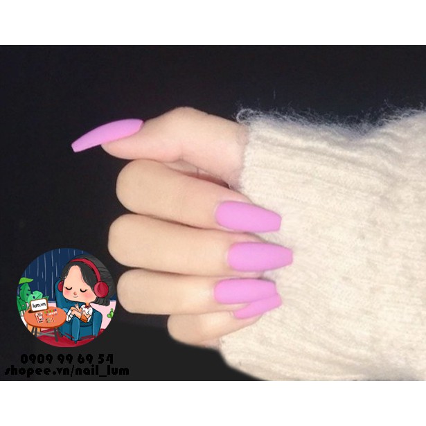 Móng Giả - Nail Dài Đơn Màu [Sẵn Keo - Đóng Hộp 24 Mẫu Đủ Size]