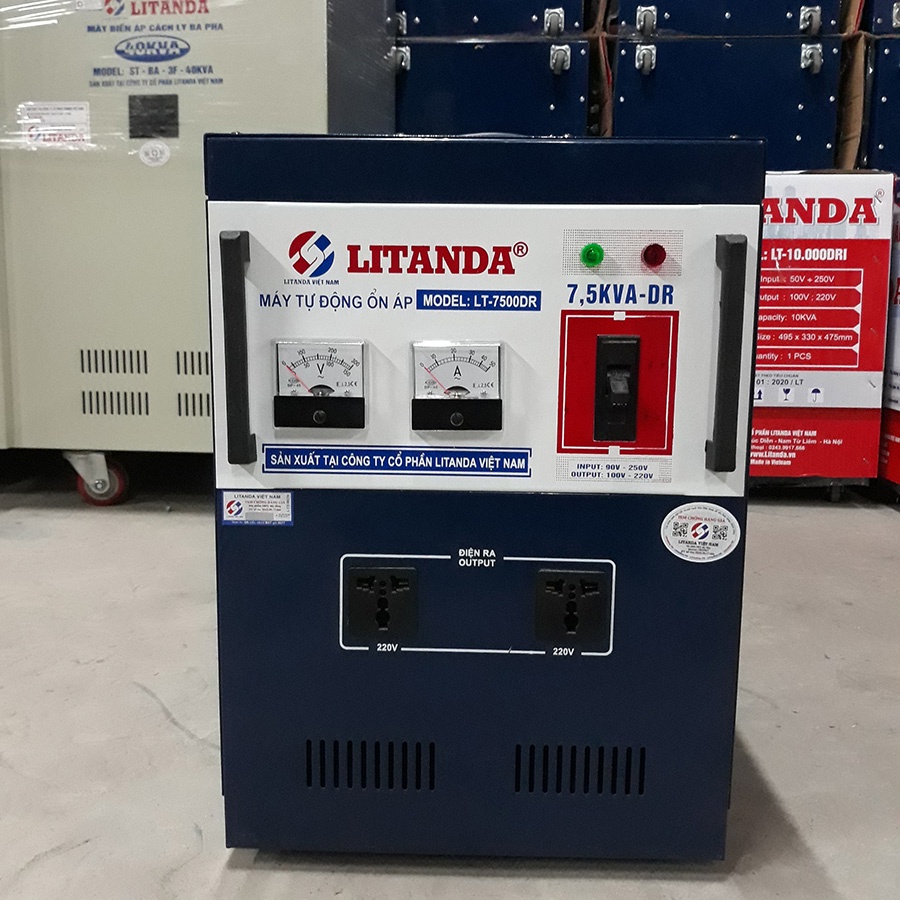Ổn Áp Litanda 7,5KVA - DRI Dải 90V - 250V Thế Hệ Mới Nhất NEW 2020