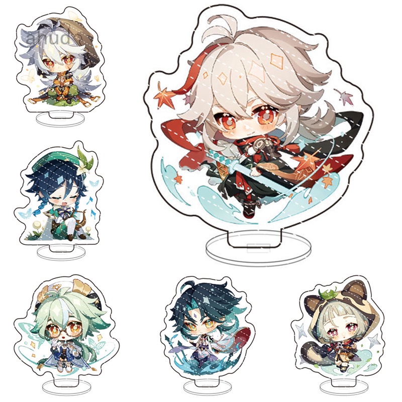 Mô hình đứng bằng acrylic mô phỏng nhân vật trong game Genshin Impact để bàn trang trí