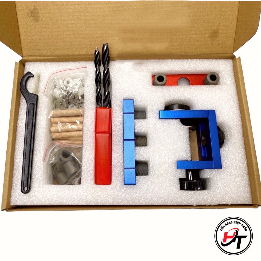 Bộ cữ khoan ốc cam đầy đủ cử khoan liên kết chốt gỗ 08350 bản full BCKOC-DD