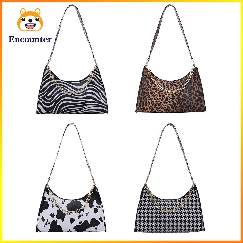 Fashion Animal Pattern Leather Shoulder Bag Women Underarm Top-handle Purse ○encounter○