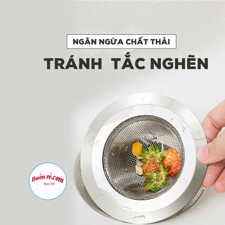 Lưới lọc rác inox không gỉ tiện lợi - Tấm lọc rác bồn rửa bát chống tắc nghẽn Nongsansachathai 01458