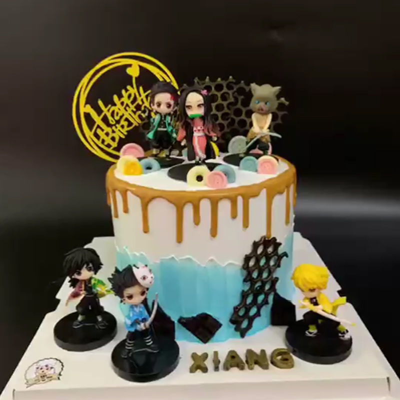 Set 6 Mô Hình Nhân Vật Phim Demon Slayer 7cm