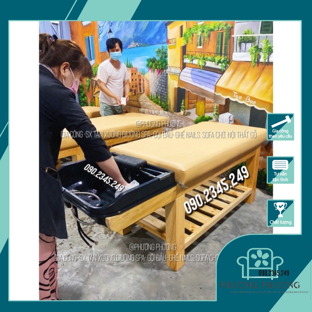 ❄ Ghế Gội Đầu Dưỡng Sinh Vai Gáy, Thiết Kế Nội Thất Theo Yêu Cầu - Sản Xuất Giường Massage