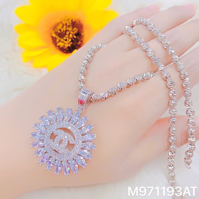 DÂY CHUYỀN Bi Đá Xoàn BẠC Ý NHẬP KHẨU