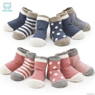 Set 4 Đôi Vớ Cotton Chống Trượt Cho Bé