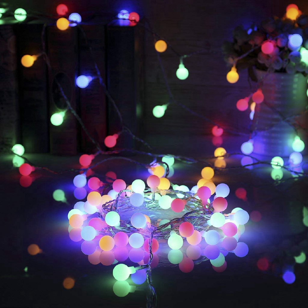 Đèn LED dây chạy bằng pin dùng trong trang trí tiệc Giáng Sinh