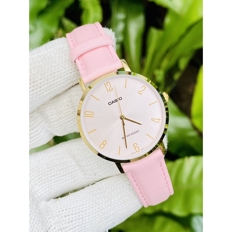Đồng hồ CASIO nữ dây da chính hãng LTP-VT01GL-4BUDF
