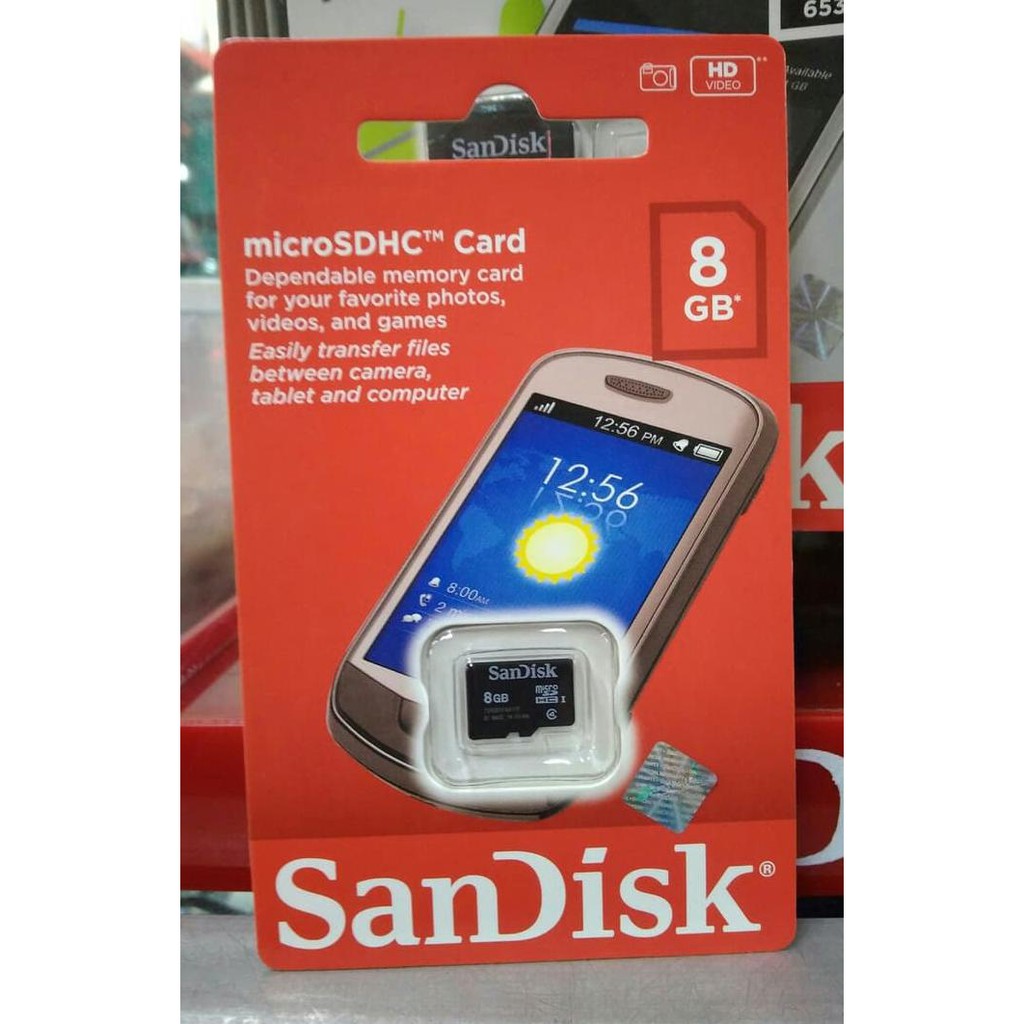 Thẻ Nhớ Micro Sd 8gb Hiệu Sandisk