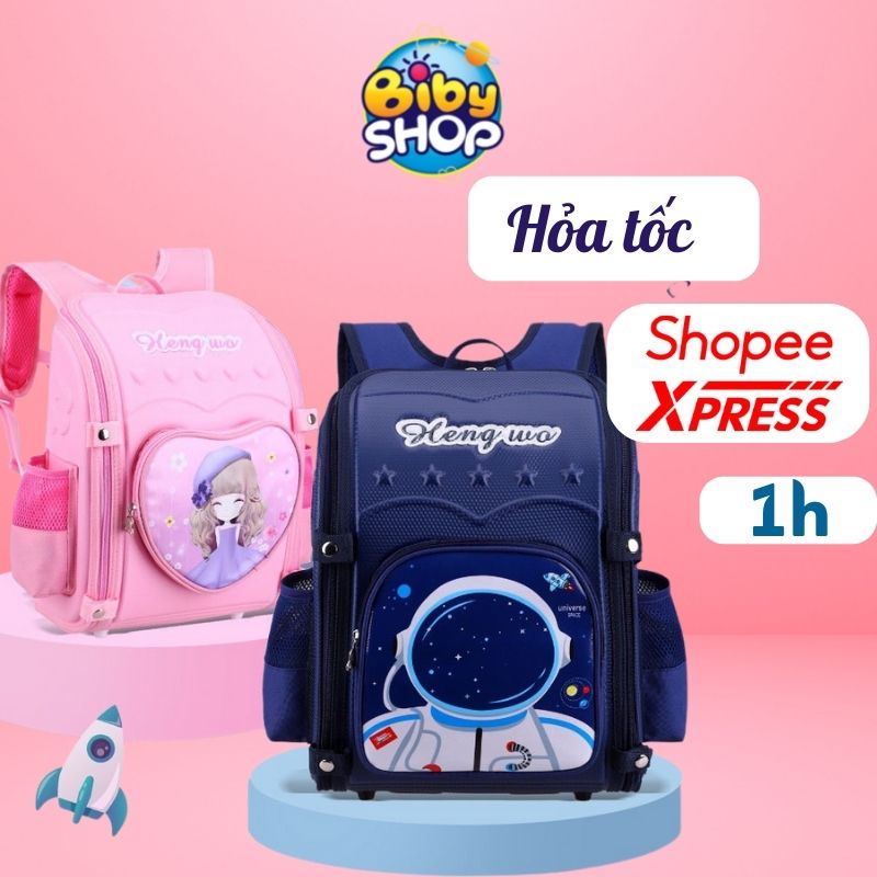 Balo đi học chống gù lưng cute cho bé nhiều ngăn tiện lợi cho bé mang đi học,cặp sách đi học đến trường cho bé