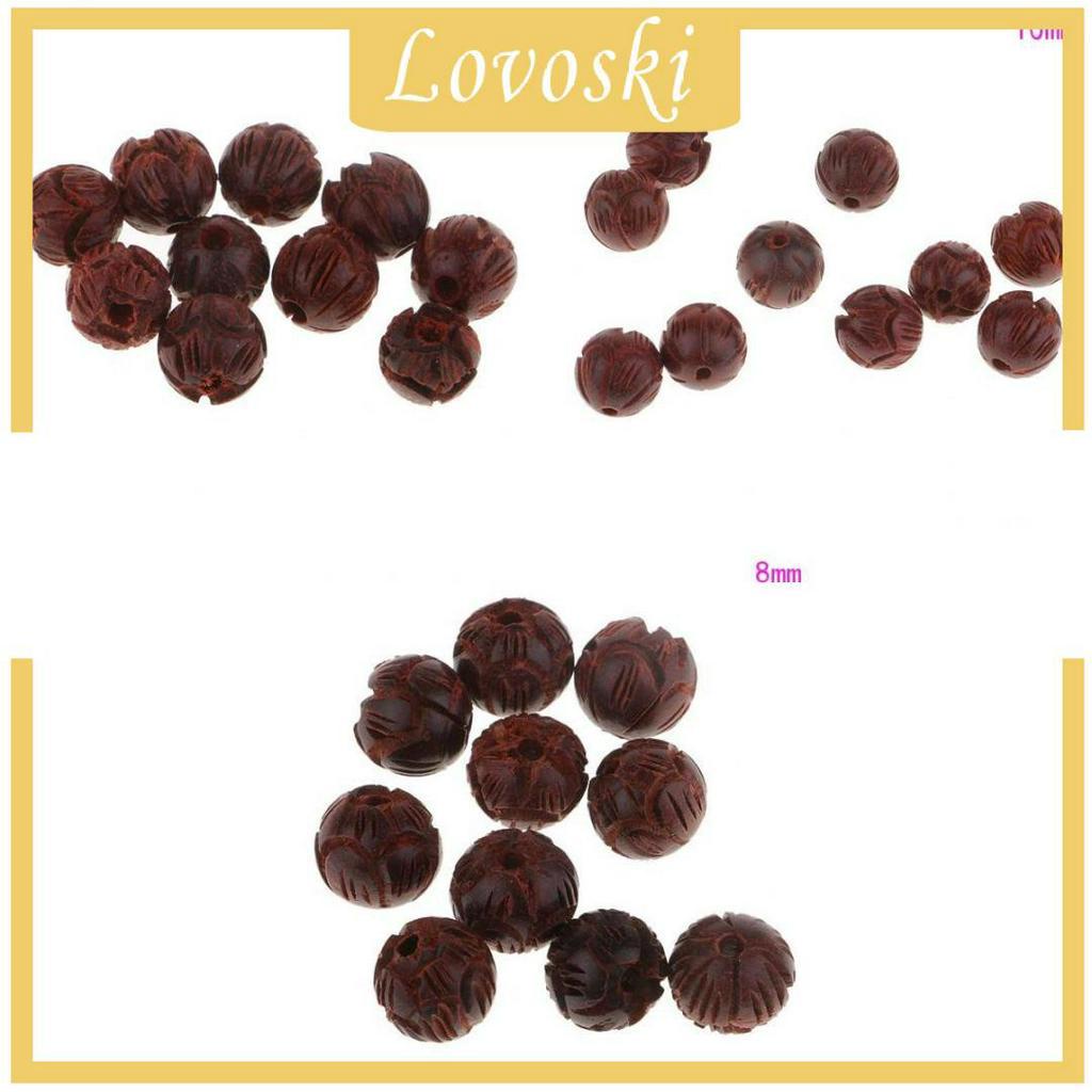 Chuỗi Hạt Gỗ Đàn Hương Hình Hoa Sen 6 / 8 / 10mm