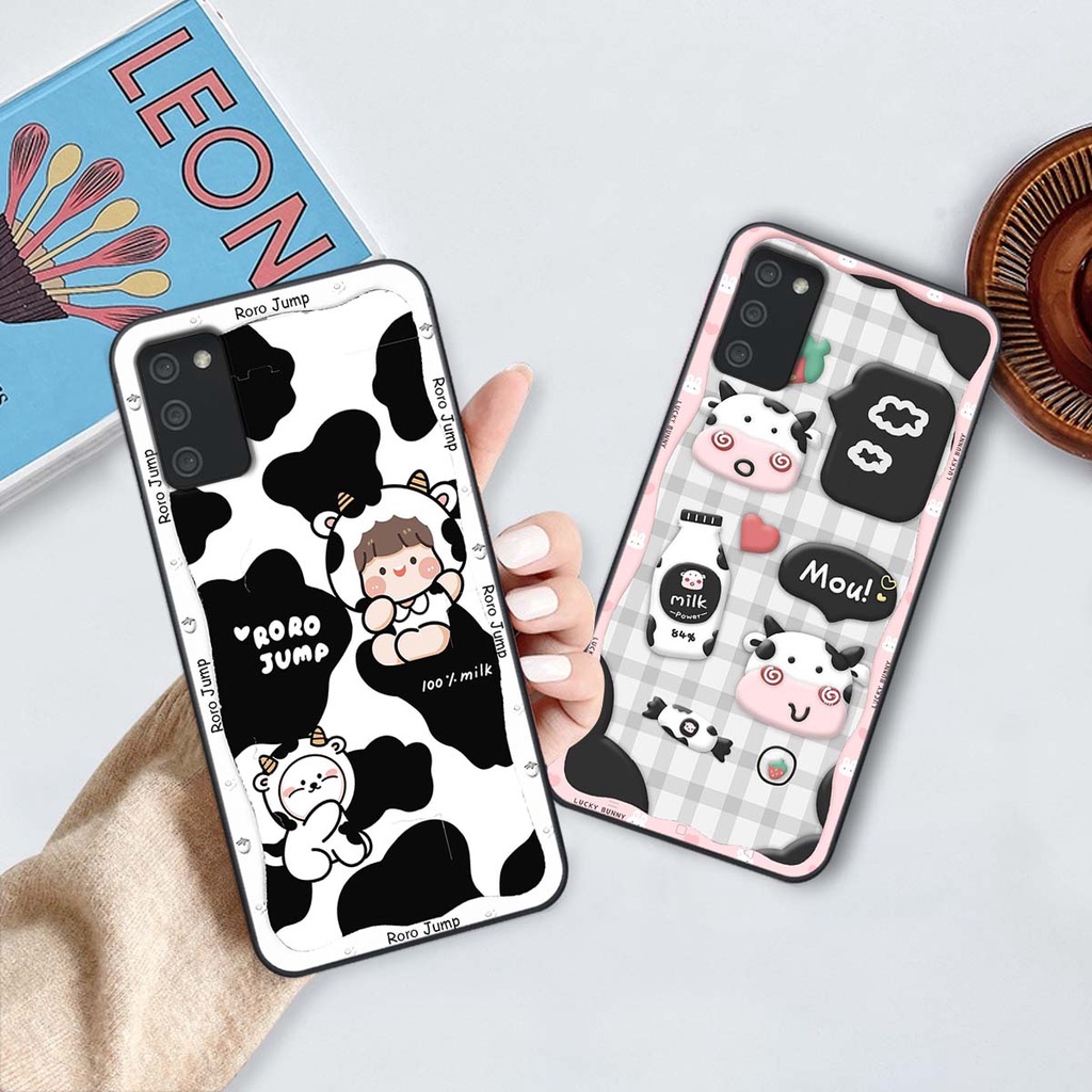 Ốp lưng Samsung A02s / A03s in hình gấu cute,bò sữa 3D cute dễ thương bảo vệ điện thoại.