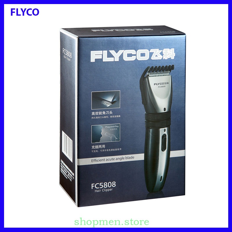Tông đơ cắt tóc gia đình nhiều cữ lưỡi sắc bén siêu bền Flyco Fc5808 FC5809 FC5806