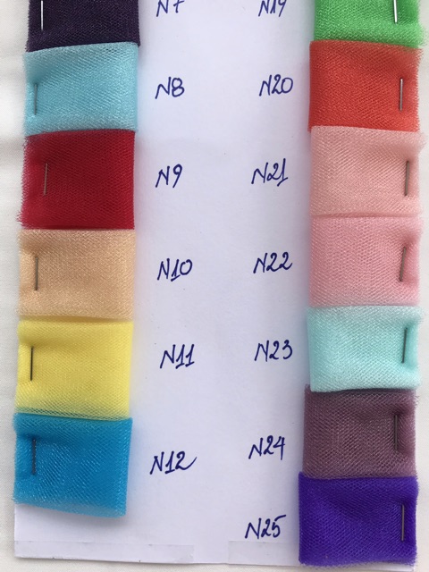 Vải voan lưới có nhũ mã N1 - 15