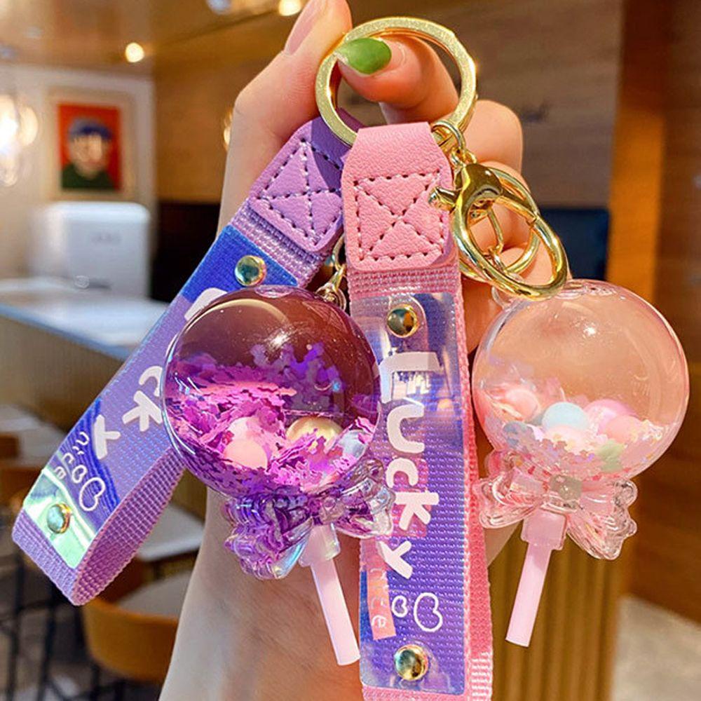 DARNELL Móc Khóa Hình Kẹo Mút Bằng Acrylic Dễ Thương