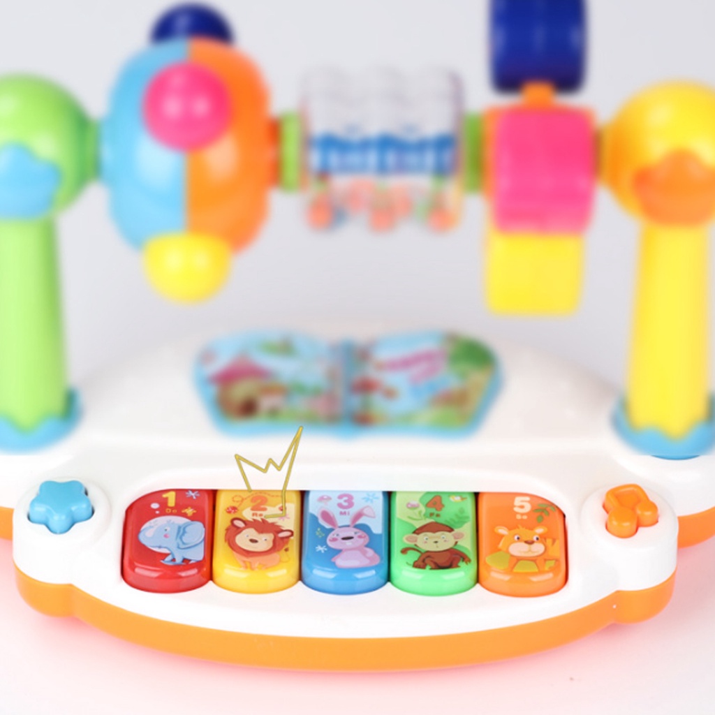 Đồ Chơi Đàn Piano Xoay Có Nhạc Và Đèn Vui Nhộn Cho Bé