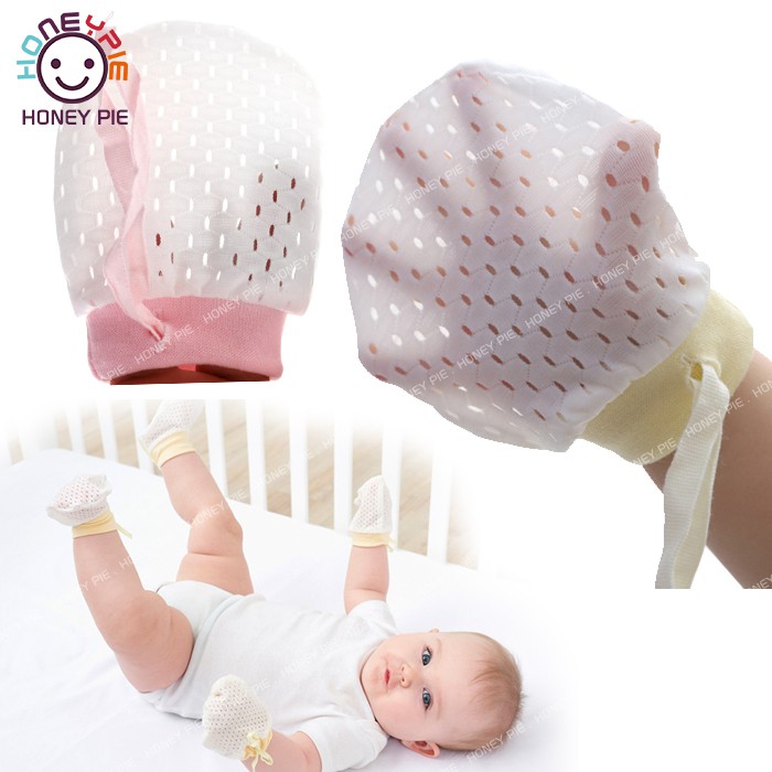 Găng Tay Dây Rút Chất Liệu Cotton Cho Bé