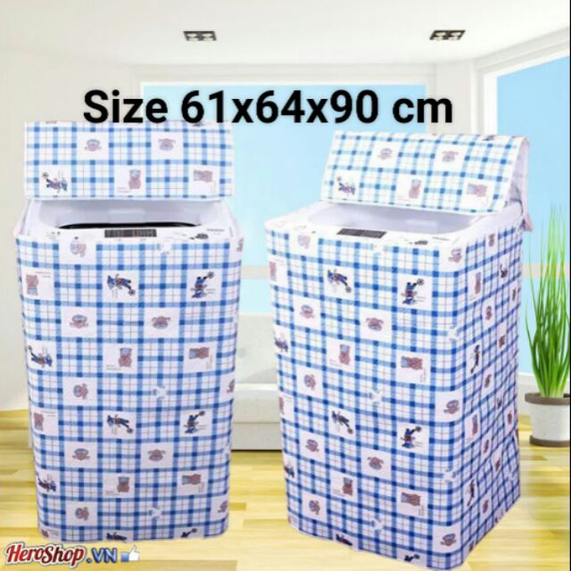 Bọc máy giặt cửa trên đứng siêu dày size 10kg 61x64x90 cm