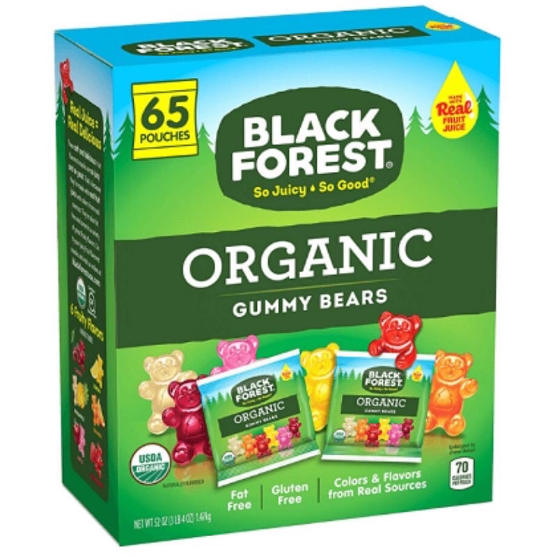 Kẹo dẻo hữu cơ hình gấu Black Forest Mỹ 1 gói ( date 01/24)
