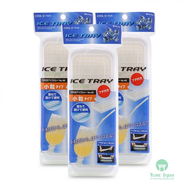 48 viên/khay - Combo 3 Khay đá có nắp đậy Inomata - Made in Japan - Nhật KBN 503262