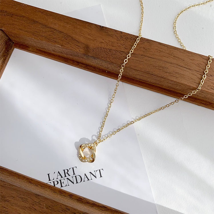 Vòng cổ choker mặt vuông đính đá đan nhau VC019 Leous Accessories