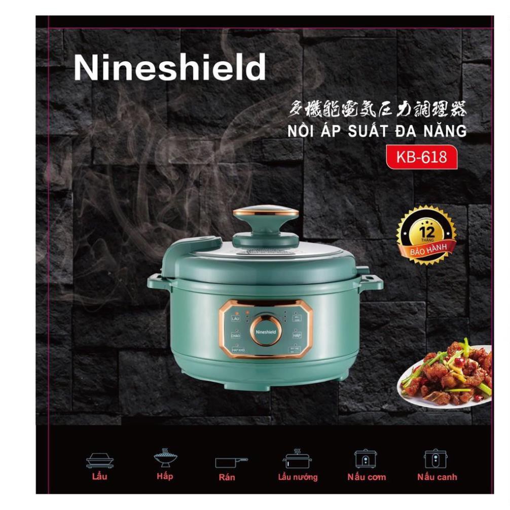 [Nhập Khẩu- Bảo Hành 12th] Nồi áp suất đa năng Nineshield  KB - 618