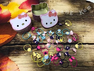 Hộp 40 chun buộc tóc cho bé
