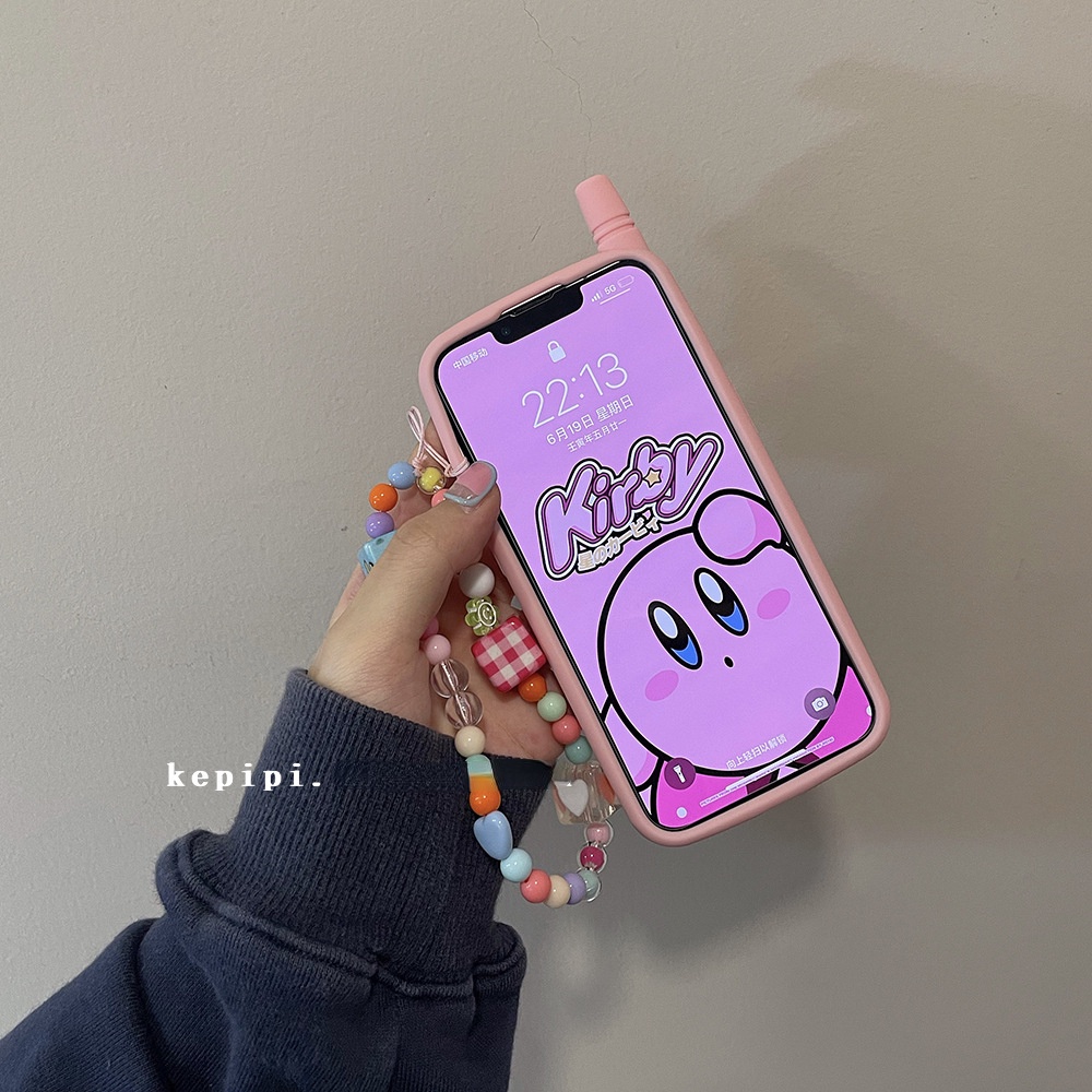 Ốp điện thoại họa tiết hoạt hình màu hồng dễ thương cho iPhone X 13ProMax 12 / 11 / 14pro