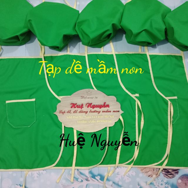 Combo 15 bộ Tạp dề mẫu  màu trơn tự chọn