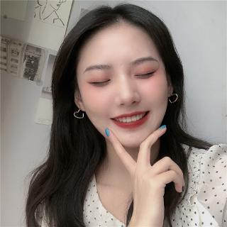 Khuyên Tai Kim Loại Hình Trái Tim Phong Cách Hàn Quốc Cho Nữ