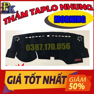 [MORNING 2007-2021 – XƯỞNG TAPLO PK]THẢM TAPLO NHUNG XE KIA  MORNING 2007-2021 – CHỐNG TRƯỢT – CHỐNG NÓNG HIỆU QUẢ - CHU