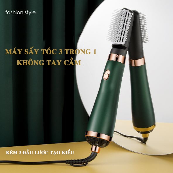 Máy uốn sấy tạo bồng đa năng 4 trong 1- hàng loại 1, tặng kèm 3 đầu lược duỗi thẳng, uốn xoăn , tạo bồng cho tóc