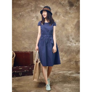 ĐẦM DENIM CHẤM BI - HF1735