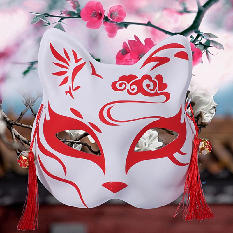 Silin Demon Slayer - Half-Mask Kabuki Style Kitsune Cosplay