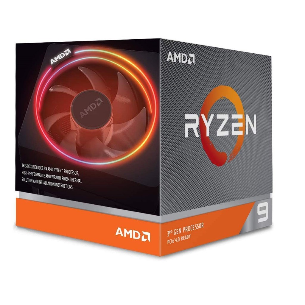 Bộ vi xử lý AMD Ryzen 9 3900X, with Wraith Prism cooler/ 3.8 GHz (4.6 GHz with boost)