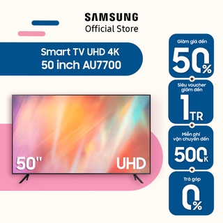 Mua  Mã ELBAU7 giảm 7% đơn 5TR  Smart Tivi Samsung Crystal UHD 4K 50 inch UA50AU7700KXXV - Miễn phí lắp đặt