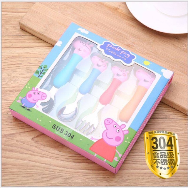 Bộ thìa dĩa heo peppa