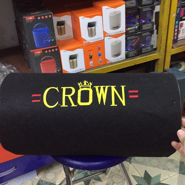 Loa crown 6 tròn tặng kèm dây lấy nhạc AV 3.5- BH 6 tháng đổi mới