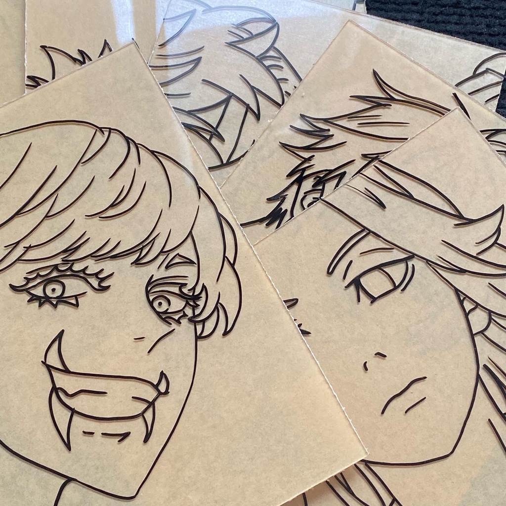 Tranh kính tự tô màu anime Chú Thuật Hồi Chiến - Jujutsu Kaisen handmade diy quà tặng trang trí