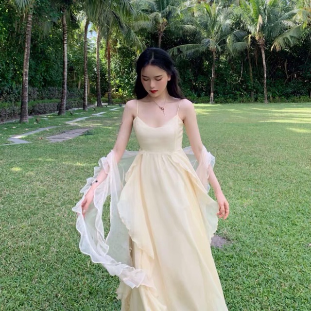 (Sẵn S/L) Đầm hai dây sống ảo / Váy công chúa | BigBuy360 - bigbuy360.vn