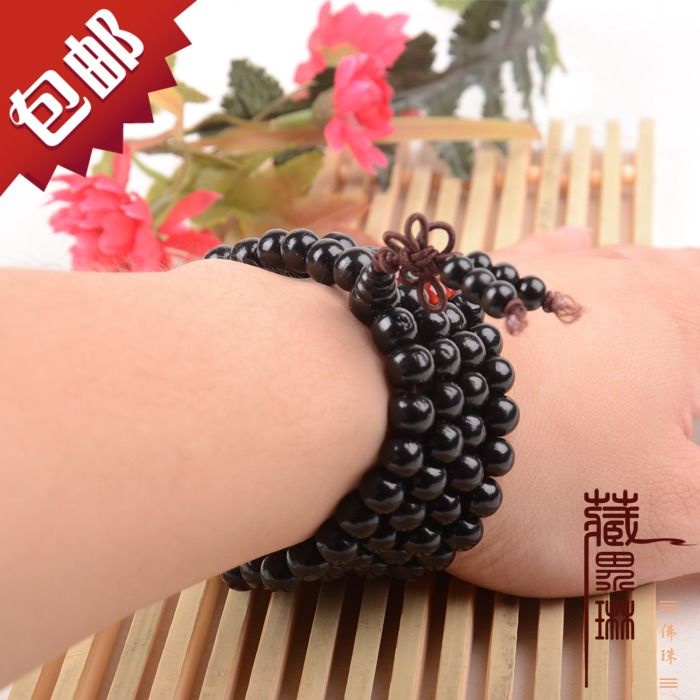 Chuỗi Hạt Đeo Tay 108 Hạt Gỗ Đàn Hương 8mm Tự Nhiên Dành Cho Nam