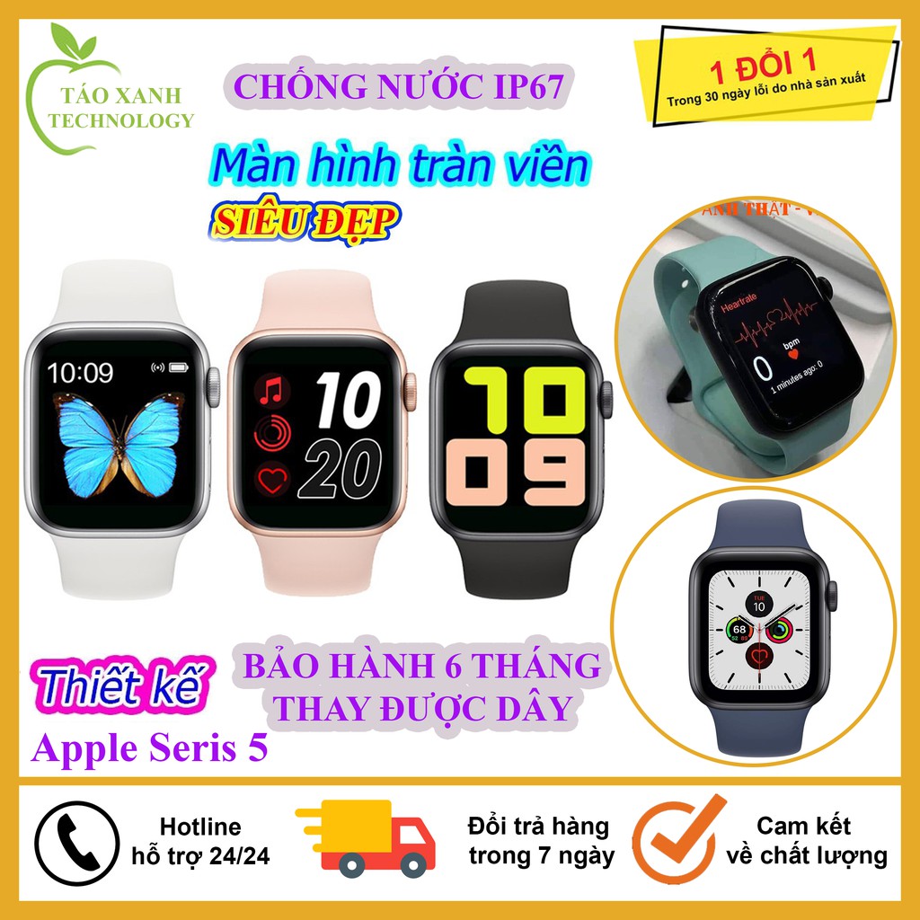 💕Thay Được Hình Nền💕 Đồng Hồ Thông Minh T500, Hàng Chuẩn 1:1 Seri 5, Thay Được Dây Kết Nối Bluetooth Với Điện Thoại