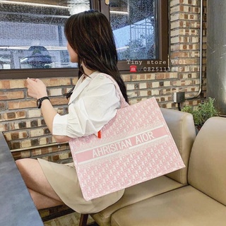 TÚI DIOR HỒNG THỔ CẨM KÈM KHĂN LỤA