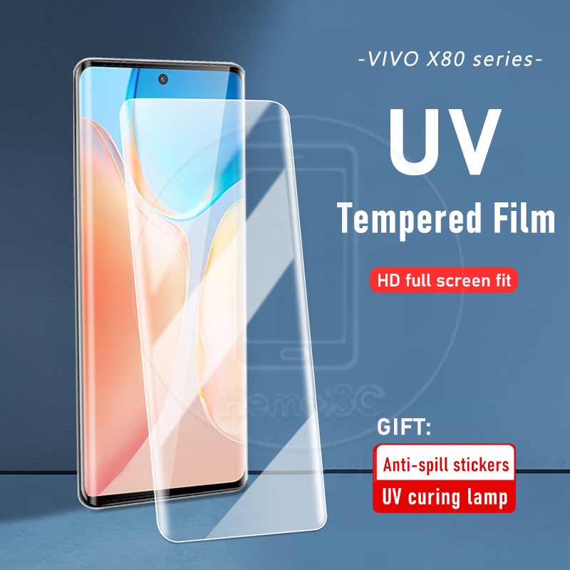 Kính Cường Lực Chống Tia UV Bảo Vệ Màn Hình Dành Cho Vivo X80 X70 X60 X50 Pro Plus Pro+
