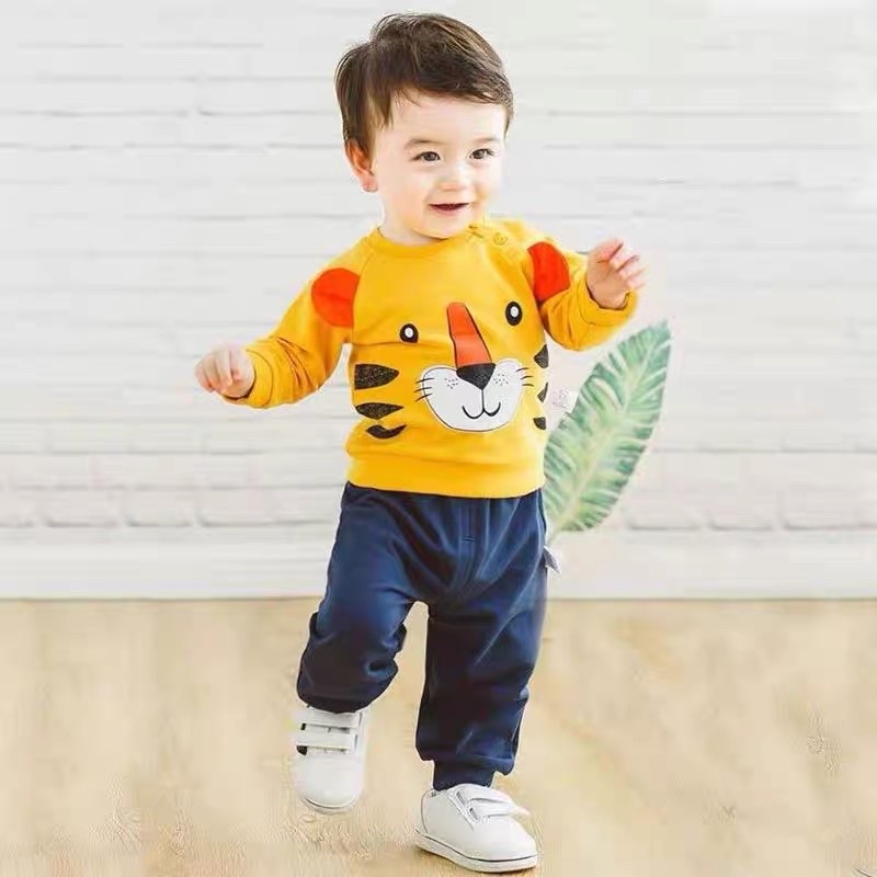 Bộ dài tay trẻ em cho bé trai bé gái 8-18kg Củ khoai tây shop chất liệu cotton co giãn mềm mịn siêu đáng yêu