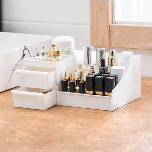 Kệ Mỹ Phẩm MiniFREESHIP Kệ Để Đồ Trang Điểm Có Kèm Gương Tai Mèo Dễ Thương