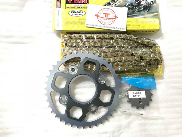 Bộ nhông sên dĩa nhôm 7075 Suzuki Satria Fi – Raider Fi